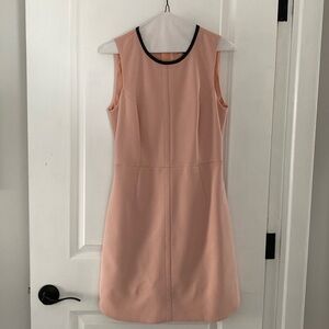 Banana Republic Pink and leather knee length dress